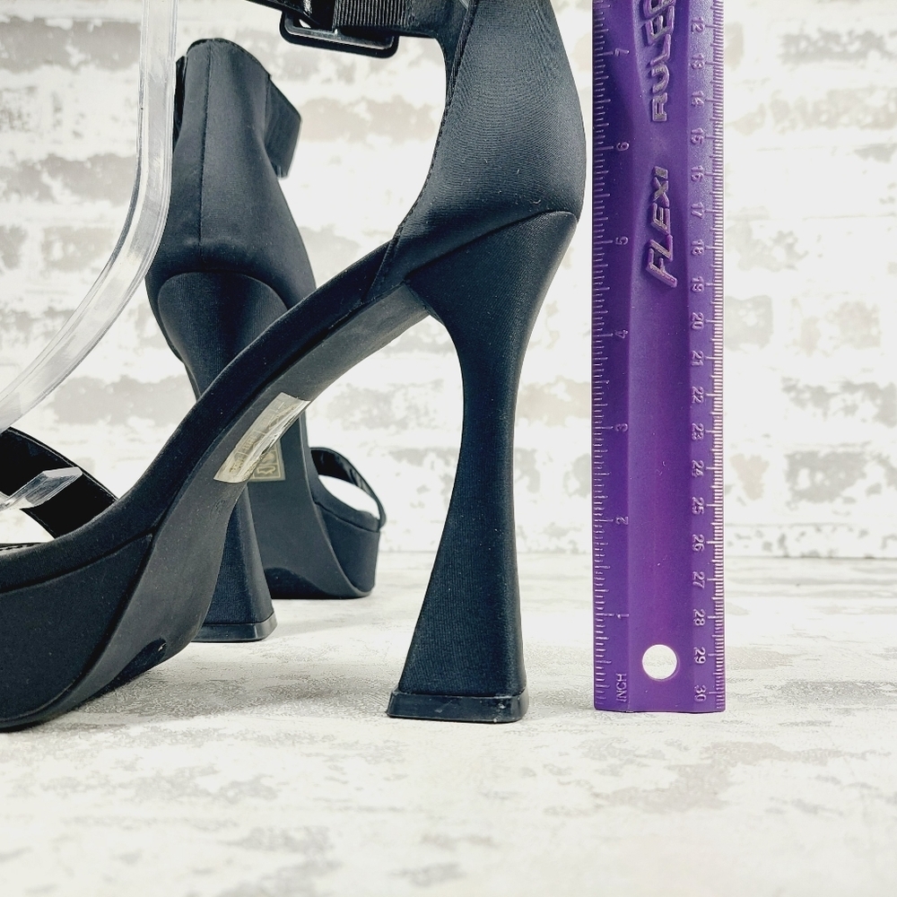 New BERNESS Dinah Black Platform Heeled Sandal A495 - Picture 8 of 12